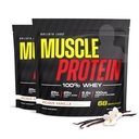 COLOSSAL LABS 근육 Whey Protein flavored Protein Powder, 25,000mg Amino Acid/Serving, 냉간 필터링 (포장 할 수있다 배) (10 파운드 (포장 2), 바닐라)
