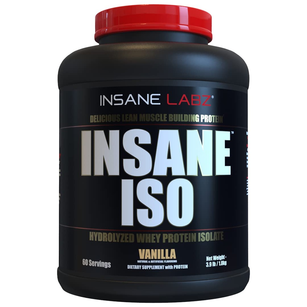 인산 Labz 인산 ISO Hydrolyzed Whey Isolate, 60 서빙, 바닐라의 25g를 특징으로하는 Whey Protein Powder