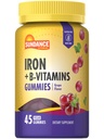 Sundance Iron Gummies | Plus B-Vitamin | 45 Vegan Gummies | 포도 맛 | Vegan, Non-GMO, 글루텐 무료 보충