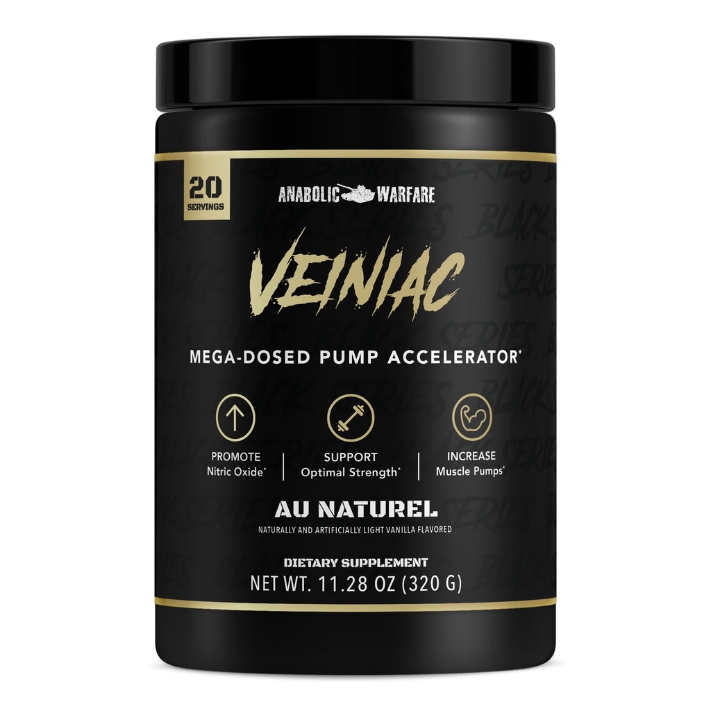 신진 대사 Warfare Veiniac 근육 펌프 활성제 보충교재 자극제 L-Citrulline, Betaine Anhydrous를 가진 자유로운 전 운동, & 추가했습니다 AGMassTM, 증가 Nitric 산화물*, 자연적인 20의 서빙
