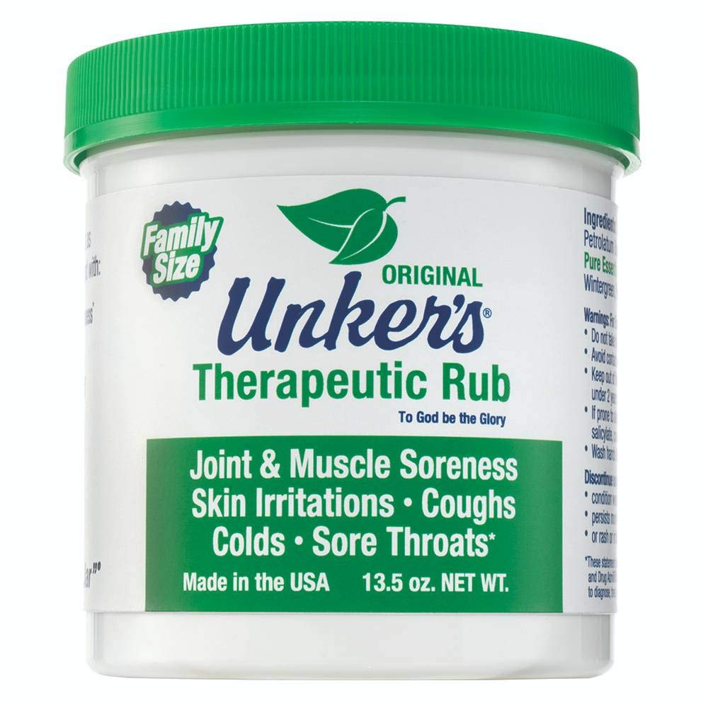 합동 고통을 위한 Unkers 치료 Rub, 근육, 화상 크림, 또는 당신의 기침 13.5 온스