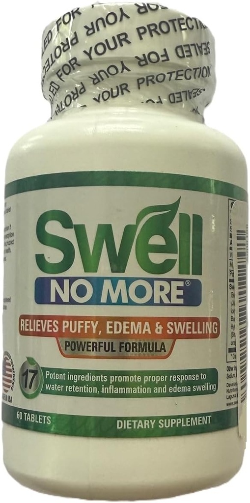 Swell Water Retention, Dietary Supplement, 60 정제, Relieves Puffiness, Edema 및 Swelling에 대 한 더 많은