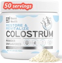 인간을 위한 건강한 Colostrum 보충교재 분말 - Gut 건강, 머리 성장, 아름다움 및 면역성이 있는 지원을 위한 유기 Bovine Colostrum 보충교재 - Unflavored (146g)