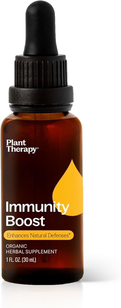 식물 치료 유기 면역 부스트 Tincture 30 mL (1 oz) Ehcinacea, Elderberry & Lemon Balm 추출물, 건강한 면역 체계, 계절 위협에 대한 자연 방어 지원
