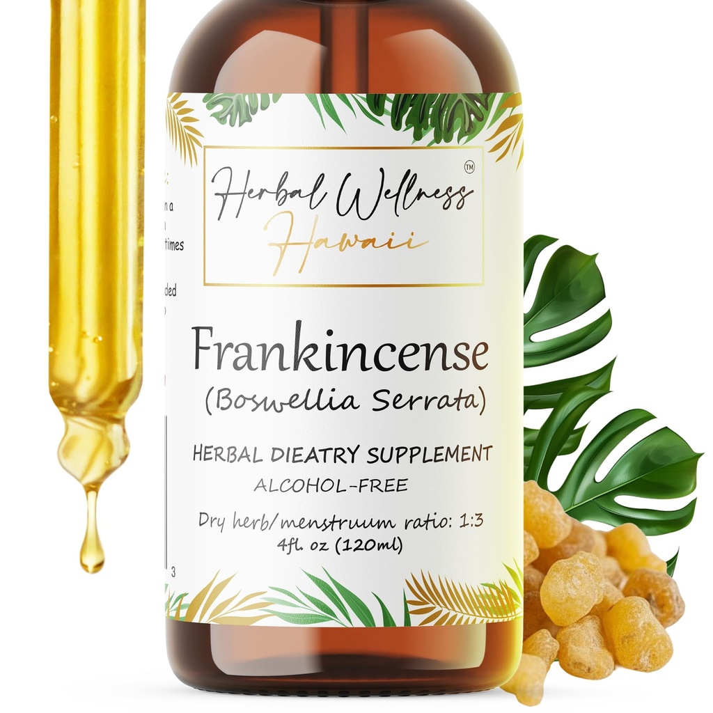 Frankincense 액체 추출물 - 초본 웰니스 보충교재, Boswellia Serrata는 수지 Tincture, 알콜 자유로운 4 Fl.oz를 말렸습니다