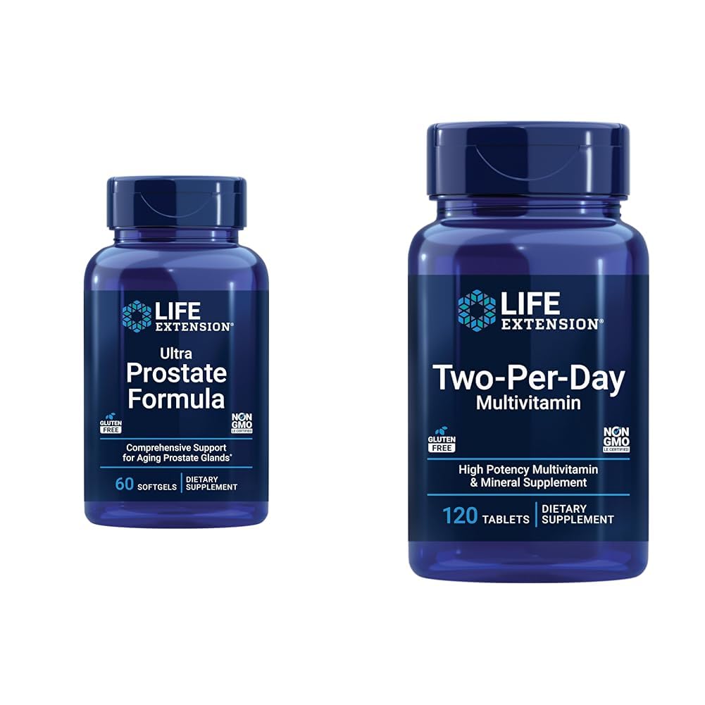 수명 연장 Ultra Prostate 공식은 남자, pygeum, 스팅 Nettle Root, lycopene & Two-Per-Day High Potency Multi-Vitamin & Mineral Supplement - 비타민, 미네랄