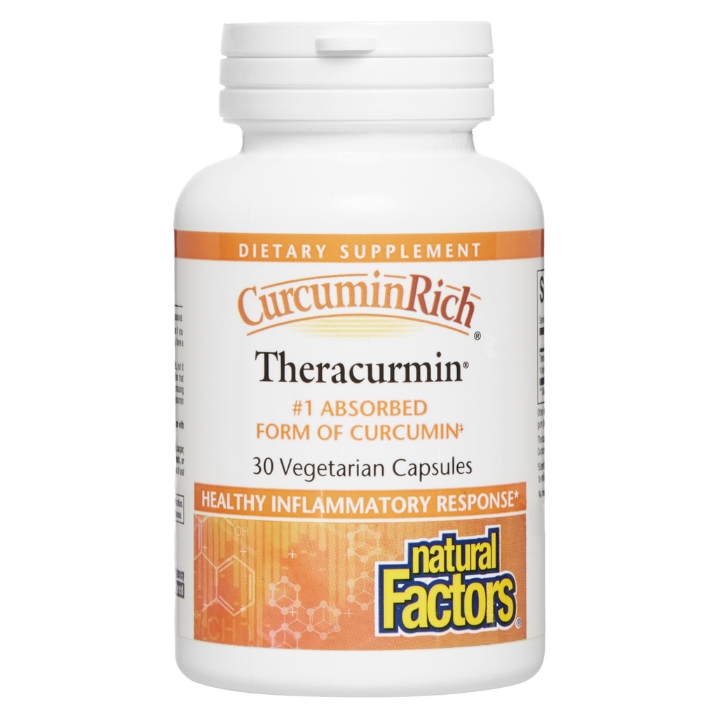 자연적인 요인, CurcuminRich Theracurmin, 30 mg, 우량한 흡수를 위해 공식화하는, 30 조사 (1의 포장)
