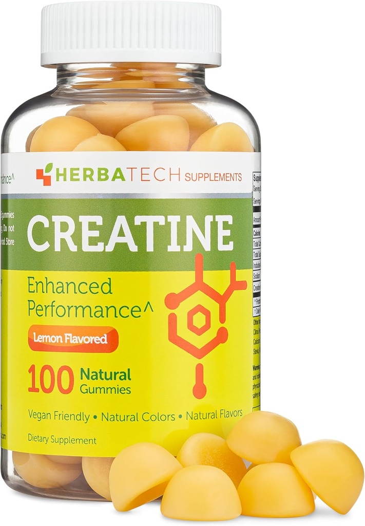 남성과 여성을 위한 크레아틴 Monohydrate Gummies (100 조사, 큰 병 크기, 5,000 mg) 자연적인 Chew 대량 크기 미국에서 만드는