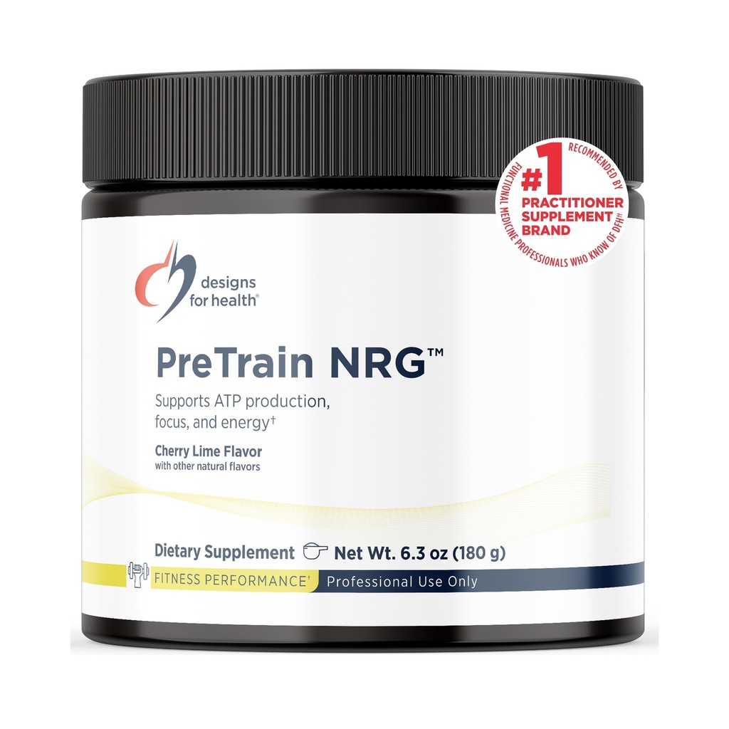 건강 PreTrain NRG 음료 믹스 설계 - Creatine + Green Coffee와 사전 운동 분말 - Athletes의 Focus, Power + Mental Energy 지원 - None-GMO, Cherry Lime 풍미 (20 서빙 / 180g)