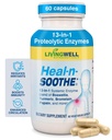 HEAL-N-SOOTHE 합동 지원 보충교재 - Boswellia, Turmeric & Ginger와 더불어 Bromelain & Papain 같이 Proteolytic 효소는 단백질 소화 기능 & 몸 방위 Wellness- 60 조사 (1 팩)를 승진시킵니다