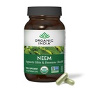 ORGANIC INDIA Neem 리프 캡슐 - 초본 보충, 지원 피부 & 면역 건강, Vegan, 글루텐 무료, USDA 인증 유기 - 90 개