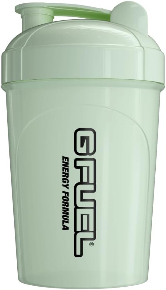 G Fuel Glow-In-Dark Shaker Bottle, 사전 운동, 단백질 쉐이크, 스무디 혼합, 식사 교체 쉐이크, 에너지 분말 및 더, 블렌더 컵, 휴대용 안전, BPA 무료 플라스틱 - 16 온스