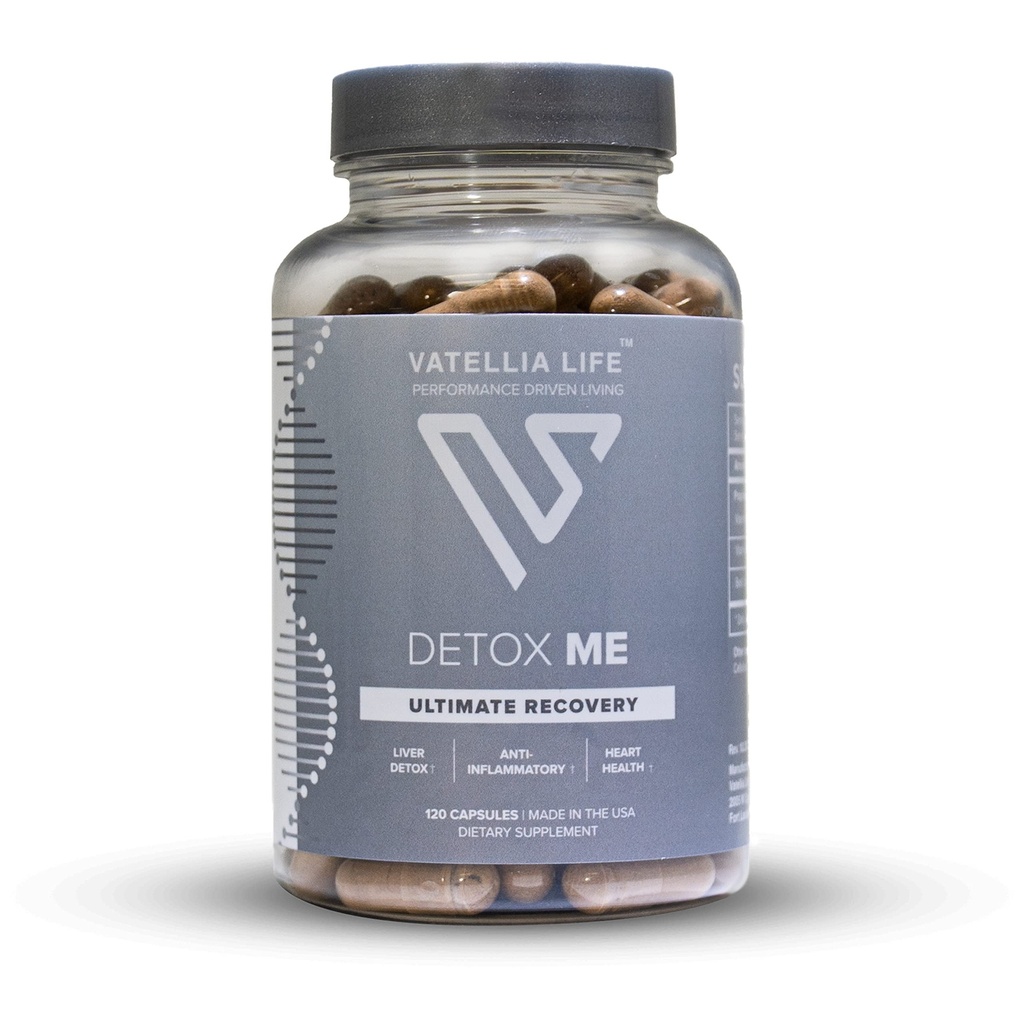 Vatellia Life New from Detox Me - Boosts Energy Sulfite Elimination - Digestion & Gut Health 지원 - 비타민 K2 (MK-4), Plus B12, Folate - 60 Day Supply - 남성과 여성을위한 보충 - 120 Count