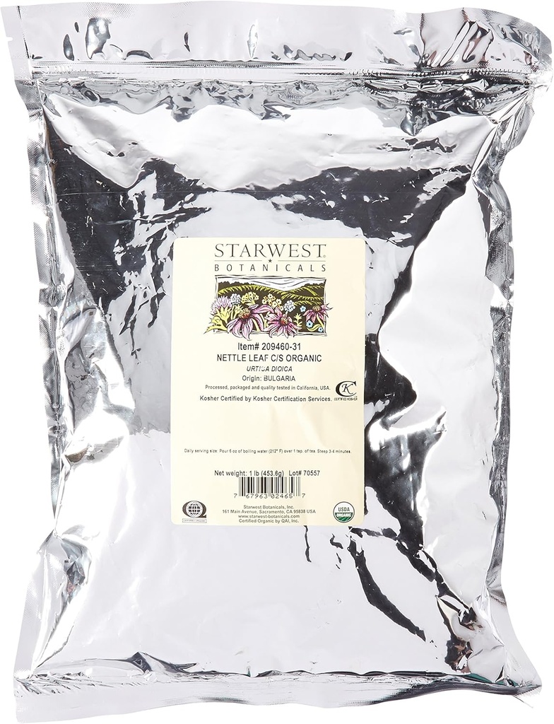 Starwest Botanicals 유기 쐐기 잎 차 느슨한 커트와 Sifted, 1 파운드 대량 - 1개 조사