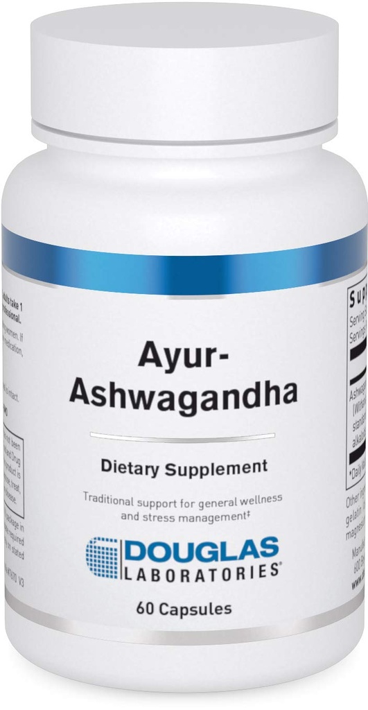 Douglas Laboratories Ayur-Ashwaganda (인도 인삼) | 에너지 생산, 정신 및 신체 건강을 지원하는 Ayurvedic 허브 | 60 캡슐