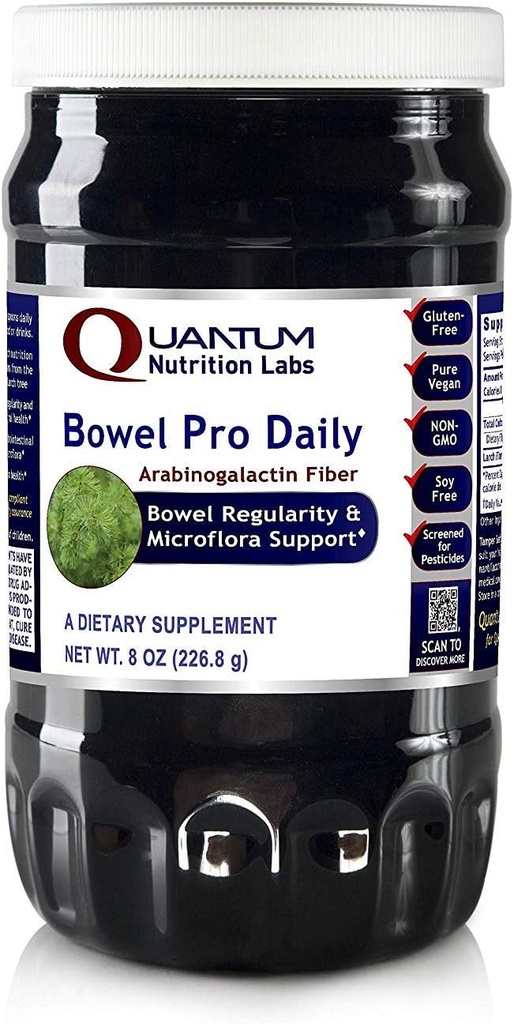 QNL Bowel Pro Daily - 소화 건강을 지원하는 Prebiotic 섬유 분말 - 맛있는 일일 Gut 건강 분말 - Vegan Immune 지원 보충교재 - 유기 Prebiotic - 8 oz