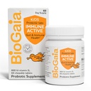 BioGaia Immune Active Kids | 프로바이오틱스 + 비타민 D | 소화 및 면역 건강 | 나이 3+ | 알레르기, 유제품, 유제품 및 글루텐 무료 | 소아과이스트 | 60일 공급 | 오렌지 맛있게