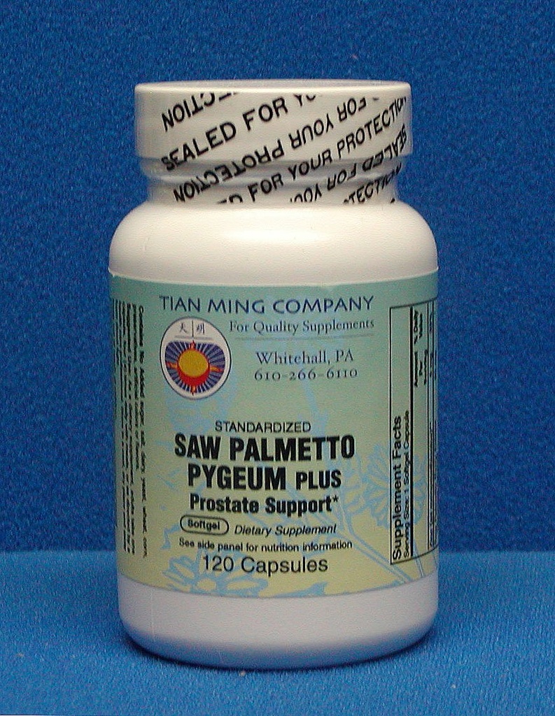 전립선 지원은 Palmetto Pygeum 플러스와 120 Softgels를 보았습니다