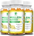 (3 팩) 붕 Cleanse & Detox, 여분 힘 Mullein 잎 추출물 w/Quercetin, Bromelain, Elderberry & Respiratory, Immune & Digestive, Vegan, 180 조사를 위한 Marshmallow를 위한 1개의 Mullein Gummies에서 9