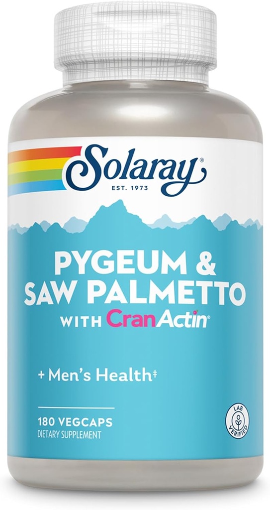 Solaray Pygeum 과 Saw Palmetto 와 Cranactin 보충교재, 180 조사