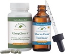 네이티브 요법 Clear Sinus & Throat ComboPack - Phlegm 및 Congestion 및 Herbal Supplement AllergiClear-S for Respiratory Health and Function
