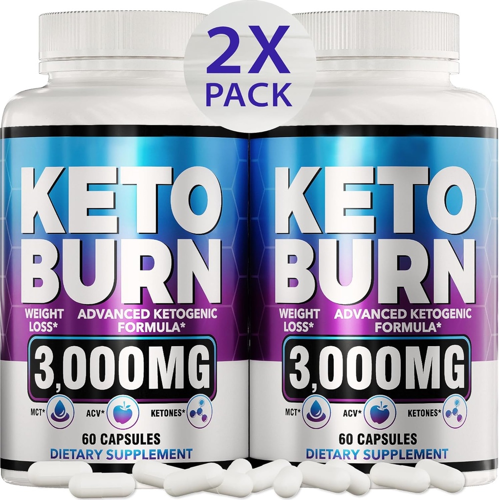 (2 팩) Keto 다이어트 알약 - 고급 체중 감량 - 여성과 남성을위한 Keto 보충 - Apple Cider Vinegar - Keto ACV Gummies Gummy - Made in USA