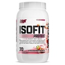 Nutrex 연구 IsoFit Whey Protein Powder 즉시 100 % Whey Protein Isolate (30 서빙 팩 1), 딸기 및 크림)