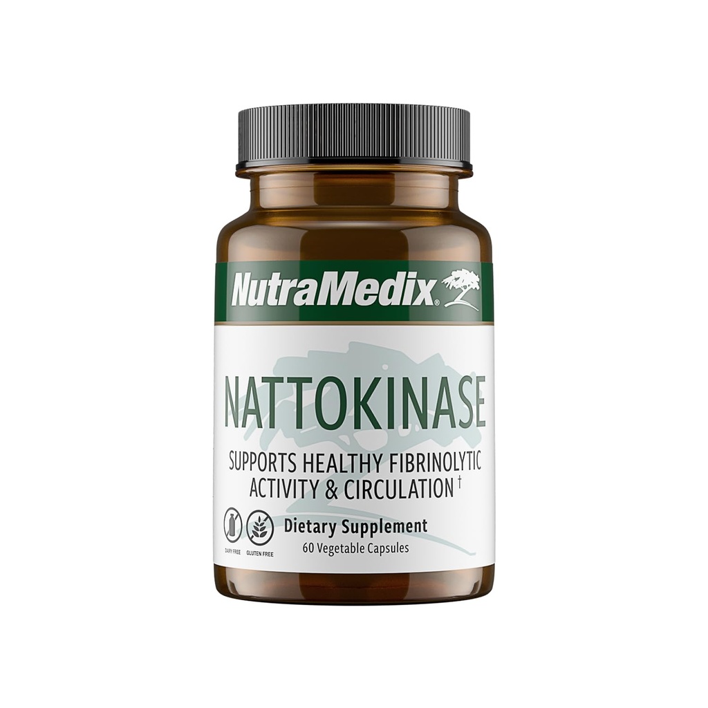 NutraMedix Nattokinase 보충 - 서빙 당 Nattokinase 2000 FU - 심장 건강과 건강한 순환을 지원하기 위해 공식화 - 글루텐 + Dairy-Free (60 캡슐)