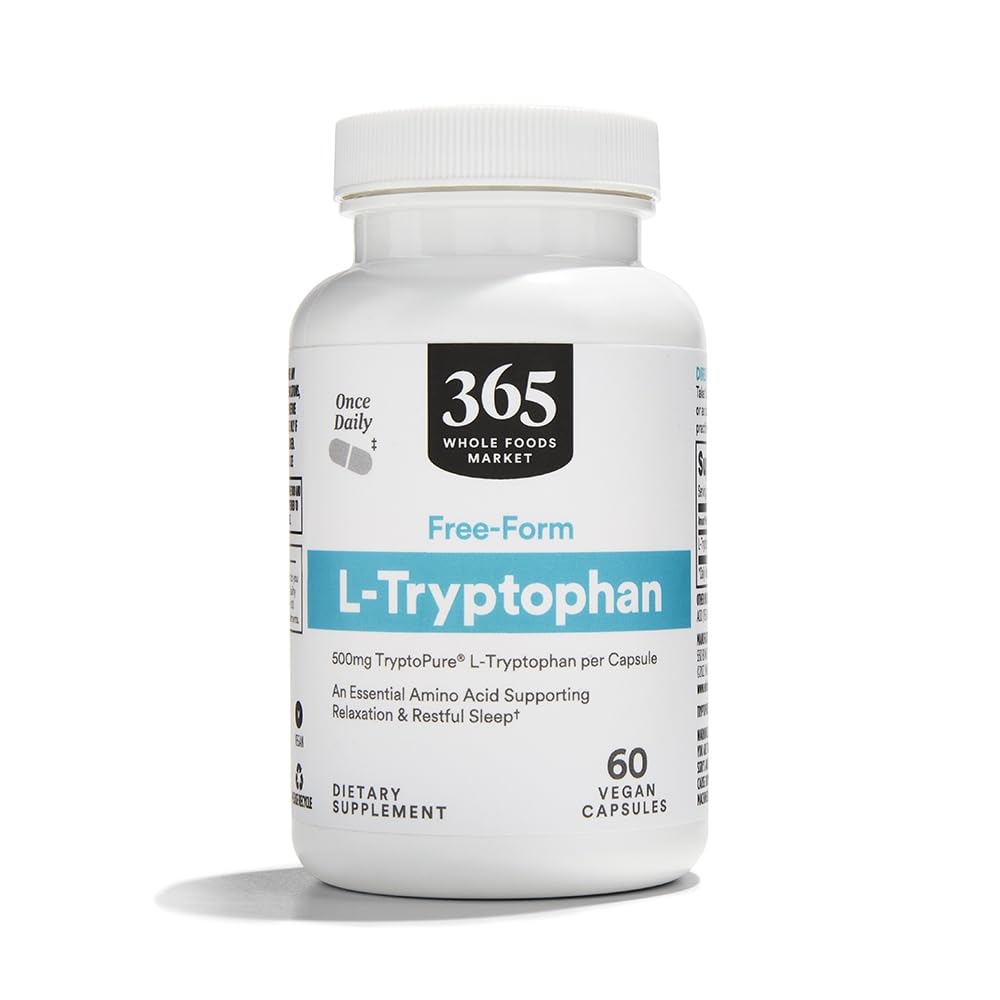 전체적인 음식 시장, 자유로운 모양 L 트립토판 500mg, 채식주의자, 60의 캡슐에 의하여 365