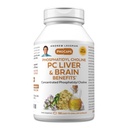 ANDREW LESSMAN PC Liver 및 Brain Benefits 180 Softgels - Phosphatidyl Choline, 건강한 간과 뇌 구조를위한 가장 중요한 빌딩 블록, 기능. 첨가물 없음. 쉽게 삼키기 Softgels