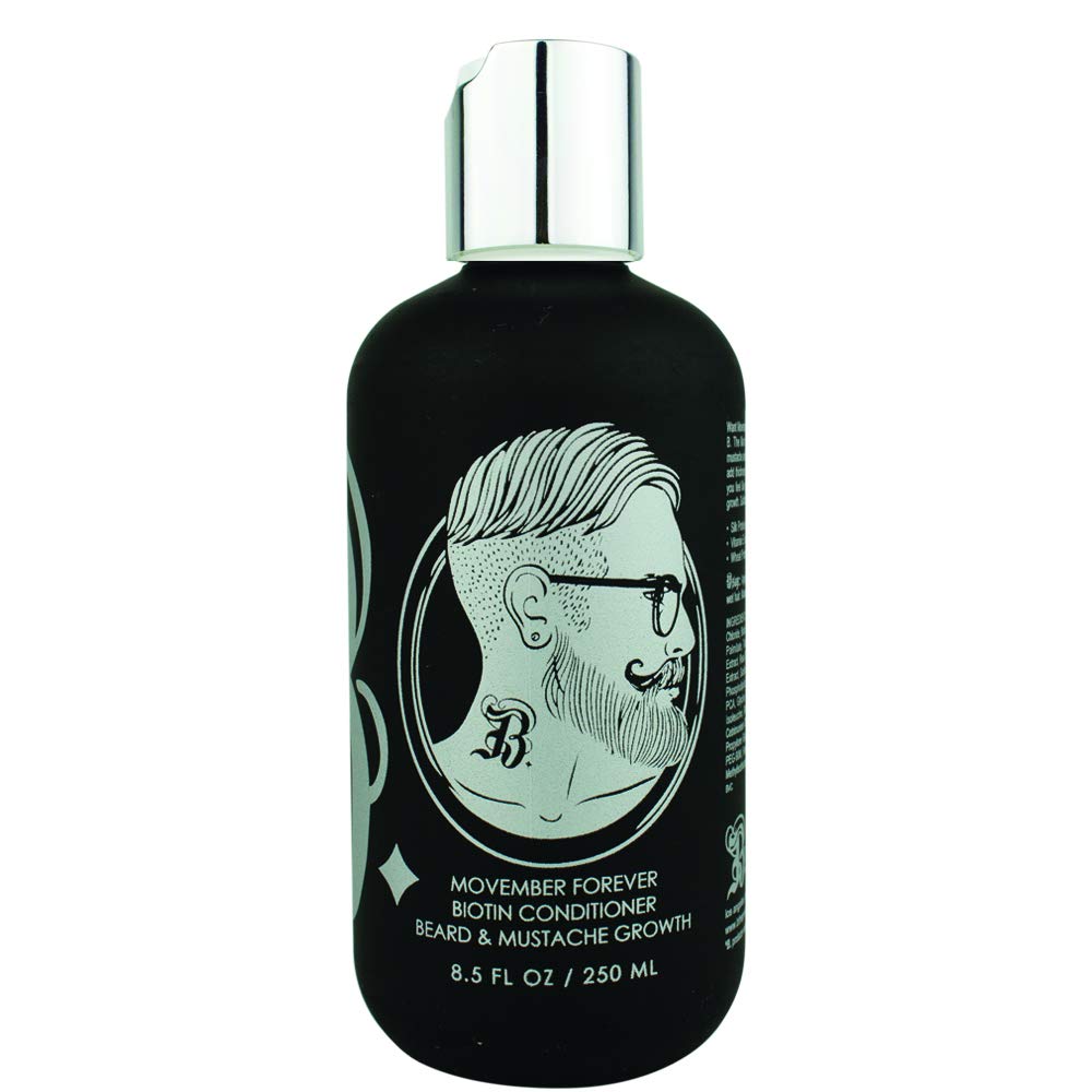 Biotin Beard 성장과 두껍게 하는 컨디셔너 (High Potency)는 Biotin를 위한 제일 Beard 성장 버드 컨디셔너를 가진 배려 Grooming-Movember 영원히 Biotin 얼굴 컨디셔너 8.5oz.