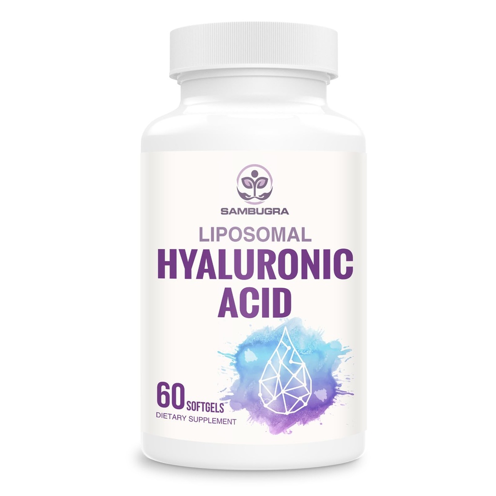 Liposomal Hyaluronic 산 1000mg의 높은 BioavailabilityHyaluronic 산 캡슐, 규정식 보충교재 지원 피부 및 뼈, 60의 캡슐