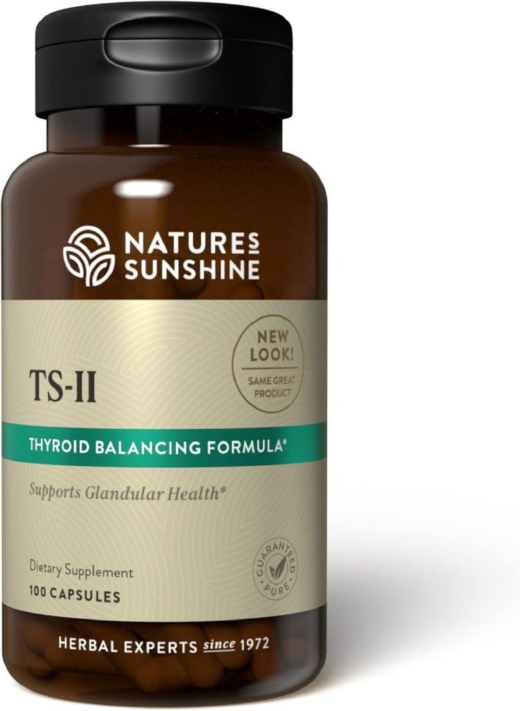 Nature's Sunshine TS II w/Hops, 100 캡슐 | Proper Thyroid 기능 지원 및 도움은 Thyroid Gland에서 균형 유지