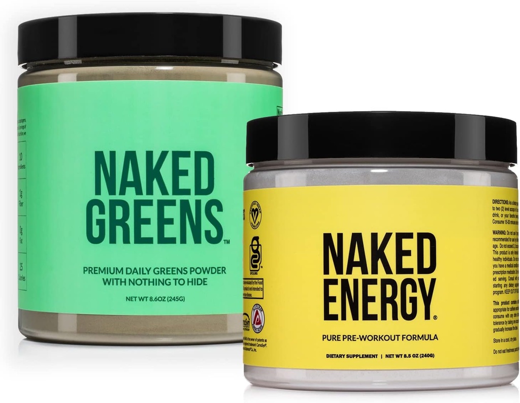 NAKED Vegan Energizing 번들 Unflavored 에너지 영양 최고 녹색 분말 유기 녹색 보충교재