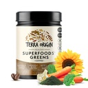 TERRA ORIGIN Superfoods Greens Blend Immune and Digestive Support | 유기농 야채 보충 토미, 우유 이틀, 녹차, 클로렐라 | 비 GMO, 글루텐 프리, 비건 | 커피 | 30 인분