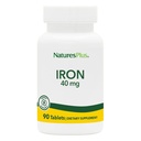 NaturesPlus Iron - 40 mg, 90 정제 - 채식주의, 글루텐 무료 - 45 서빙