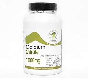 칼슘 구연산염 1000mg ~ 100 캡슐 - 첨가물 없음 ~ Naturetition 보충교재