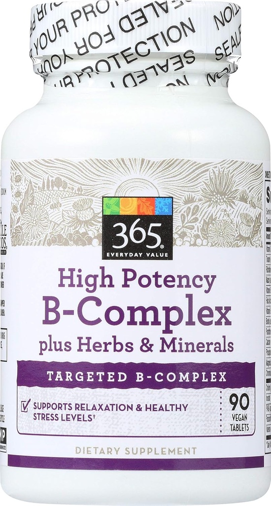 전체 식품 시장의 365, 높은 Potency B-Complex, 90 ct