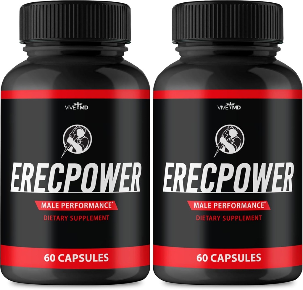 남성 캡슐에 대한 정확한 힘 - Erecpower 알약 고급 공식 - 최대 강도, 남성 보충을위한 ErecPower 60 캡슐, Erec Power Vitamin 알약 리뷰 (2 팩)