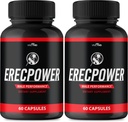 남성 캡슐에 대한 정확한 힘 - Erecpower 알약 고급 공식 - 최대 강도, 남성 보충을위한 ErecPower 60 캡슐, Erec Power Vitamin 알약 리뷰 (2 팩)