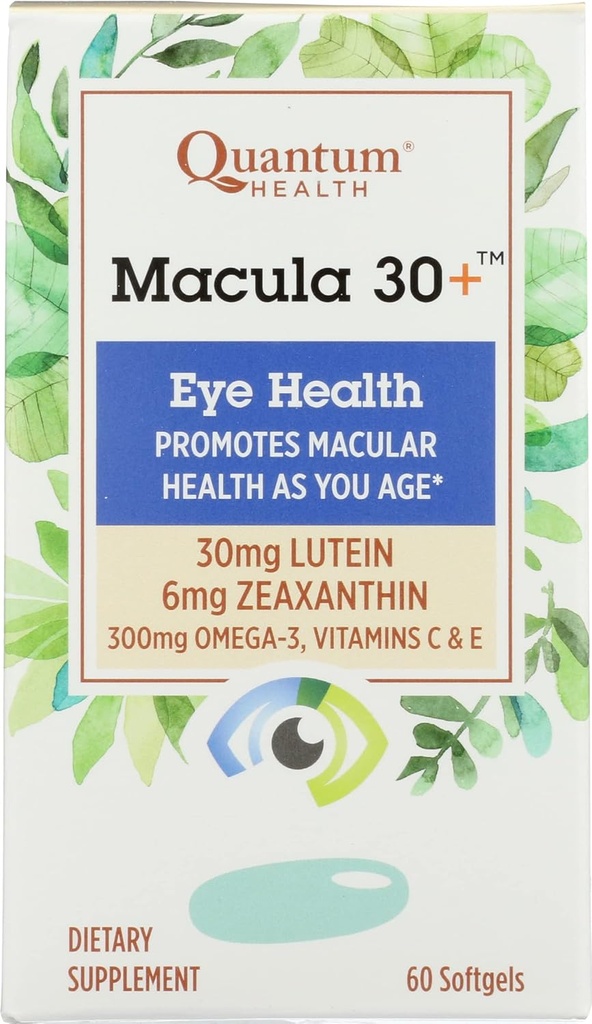 양자 건강 Macula 30 + 눈 건강, 60 Softgels (팩 1)