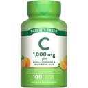 Nature's Truth Vitamin C Bioflavonoids & Rose HIPS | 1000mg | 100 Caplets | Vegan, Non-GMO 및 글루텐 무료 보충