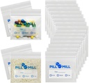 알약 가방 카운트 - 크기 3 "X 2"3 밀 - 플라스틱 알약 주최자 가방 - 작은 포켓 알약 Baggies - 여행 알약 파우치 - 매일 AM 약 보관 파우치 - 잠금 알약 캐리어 컨테이너 (100-Pack)