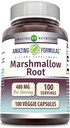 Amazing Formulas Marshmallow Root Supplement | 480 Mg Per 서빙 | 100 Veggie Capsules | Non-GMO | 글루텐 프리 | 미국