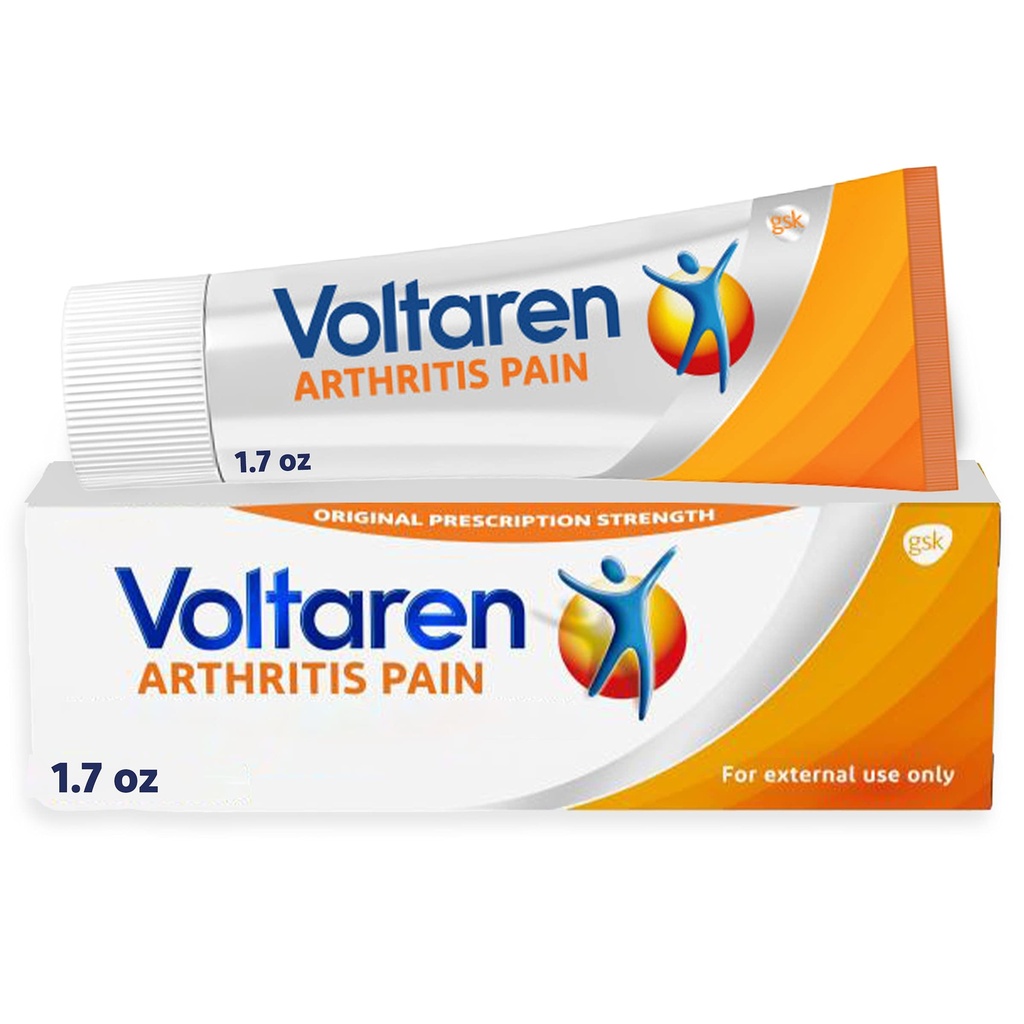 Diclofenac을 가진 강력한 화제 관절염 고통 구호를 위한 Voltaren Arthritis 진통제, 아무 처방도 필요 없음 - 1.7 oz/50 g 관