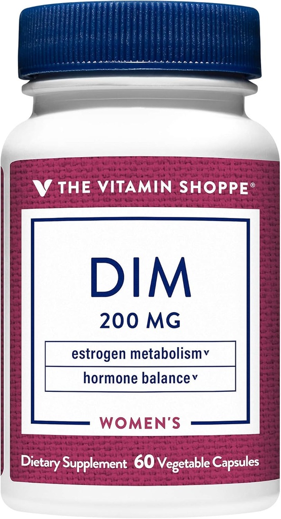 BioPerine과 비타민 Shoppe DIM - 호르몬 균형 및 에스트로겐 대사 지원 - 200 MG (60 채식 캡슐)