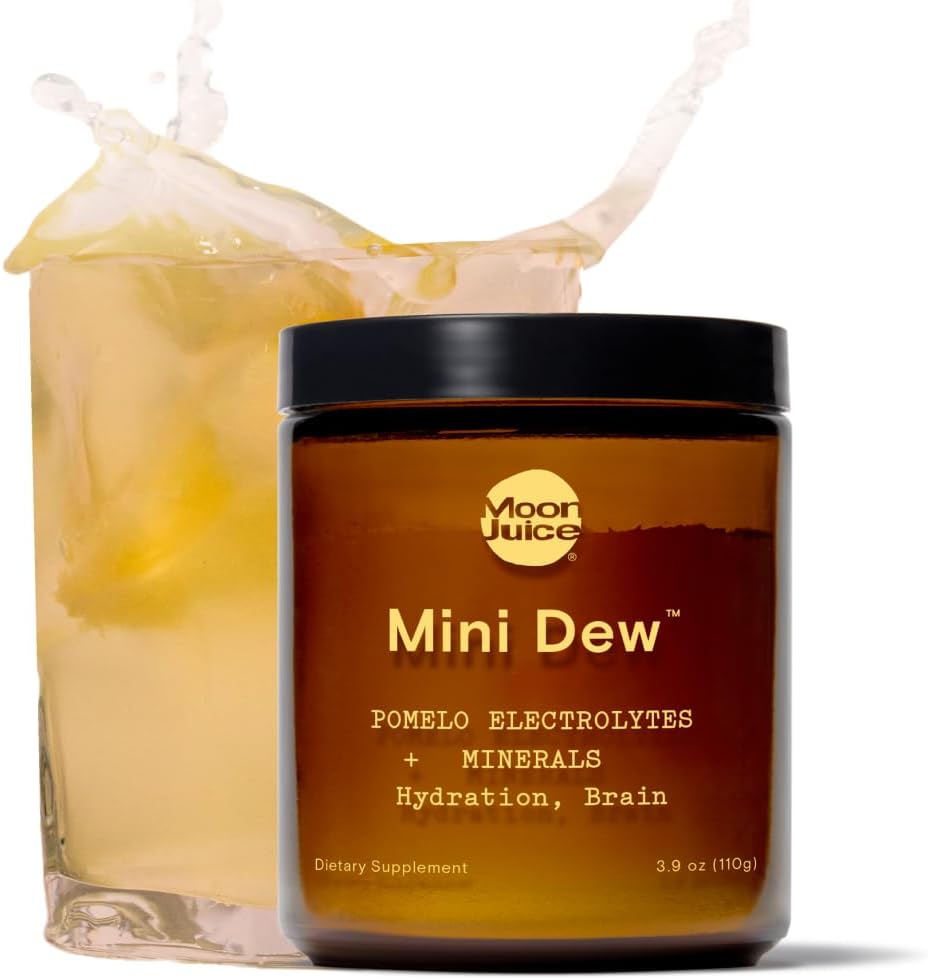 Moon Juice Mini Dew Electrolytes Powder - Sugar Free Minerals & Electrolyte Hydration Powder for Instant Hydration & Brain Support - 마그네슘, 칼슘, 칼륨, 핑크 소금, Pomelo, 30 서빙