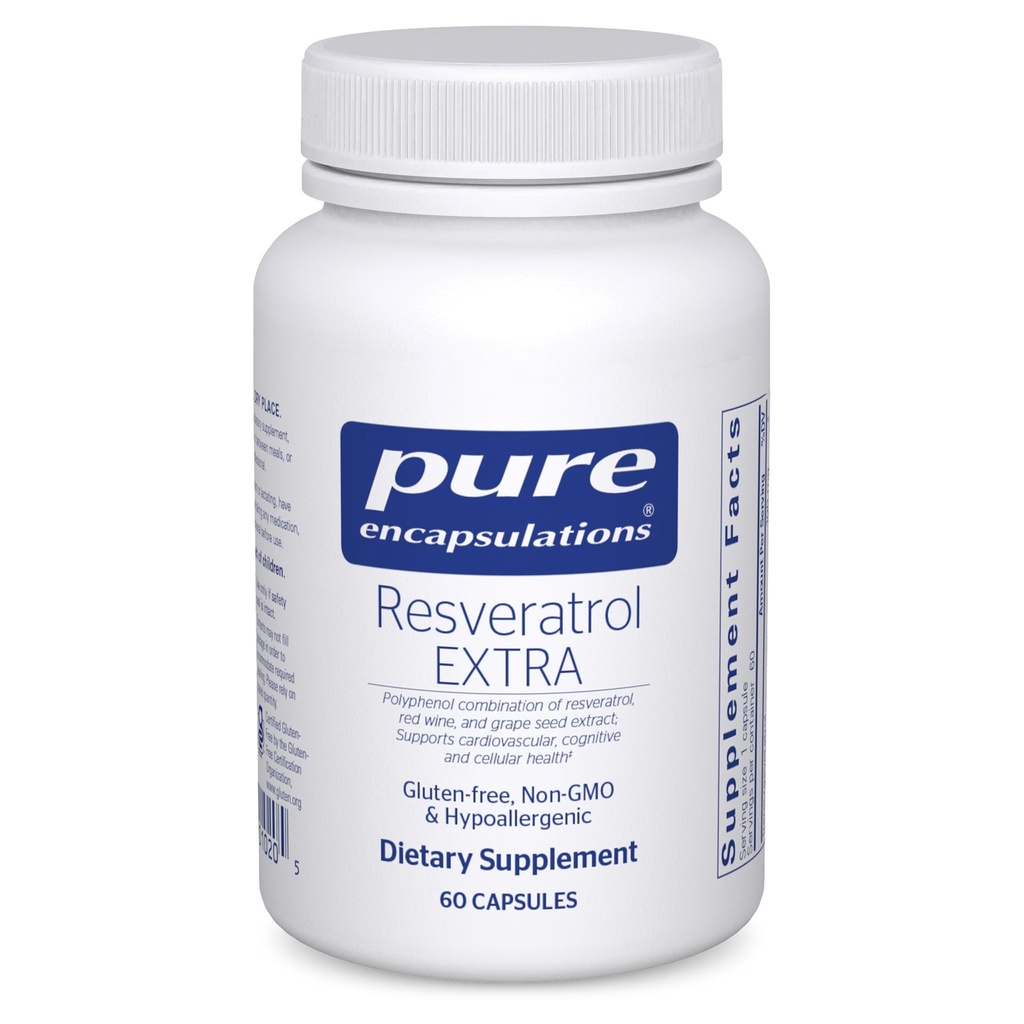 순수한 캡슐에 넣기 Resveratrol EXTRA - 100 mg Trans-Resveratrol - 건강한 셀룰러 & 심장 혈관 기능 * - 산화 방지제 보충교재 - 비 GMO & 글루텐 자유로운 - 60의 캡슐