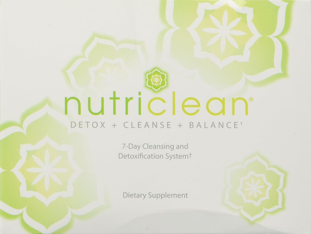 NutriClean 7 Day Cleansing System with Stevia : 소화 건강, 면역 지원, 섬유, 마그네슘 및 초본 혼합 (7 인분, 글루텐 프리)