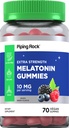 Piping Rock Melatonin Gummies 10mg | 70 개 | 베리 맛 보충 | Vegan, Non-GMO, 글루텐 무료